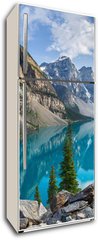 Samolepka na lednici flie 80 x 200  Moraine lake rocky mountain panorama, 80 x 200 cm