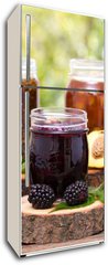 Samolepka na lednici flie 80 x 200  Homemade fruit jam in the jar, 80 x 200 cm