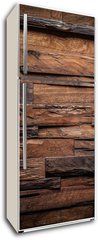 Samolepka na lednici flie 80 x 200  design of dark wood background, 80 x 200 cm