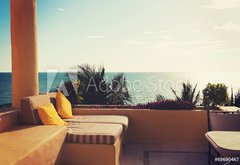 Fototapeta pltno 174 x 120, 69690467 - sea view from balcony of home or hotel room