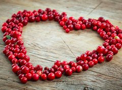 Fototapeta330 x 244  heart shape of fresh berries, 330 x 244 cm