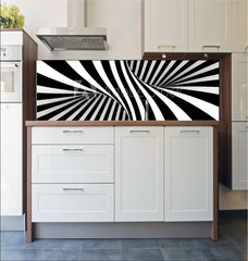 Fototapeta do kuchyn flie 180 x 60, 69748661 - Black and white abstract - ern a bl abstraktn