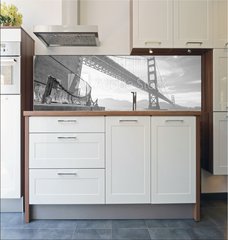 Fototapeta do kuchyn flie 180 x 60  Golden Gate Bridge Black and White, 180 x 60 cm