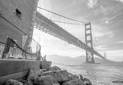 Fototapeta papr 184 x 128, 69777803 - Golden Gate Bridge Black and White