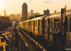 Fototapeta254 x 184  Subway Train in New York at Sunset, 254 x 184 cm