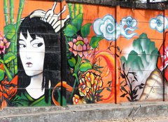 Samolepka flie 100 x 73  geisha_1, 100 x 73 cm