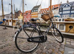 Fototapeta100 x 73  Classic vintage retro city bicycle in Copenhagen, Denmark, 100 x 73 cm