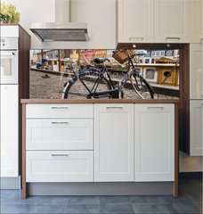 Fototapeta do kuchyn flie 180 x 60, 69979164 - Classic vintage retro city bicycle in Copenhagen, Denmark