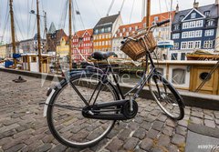 Fototapeta184 x 128  Classic vintage retro city bicycle in Copenhagen, Denmark, 184 x 128 cm