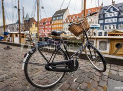 Fototapeta270 x 200  Classic vintage retro city bicycle in Copenhagen, Denmark, 270 x 200 cm