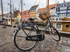 Fototapeta330 x 244  Classic vintage retro city bicycle in Copenhagen, Denmark, 330 x 244 cm