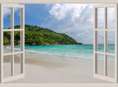 Fototapeta330 x 244  The open window, with sea views, 330 x 244 cm