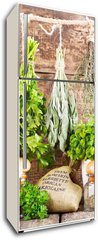 Samolepka na lednici flie 80 x 200, 70518876 - various fresh and dried herbs - rzn erstv a suen byliny