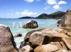 Samolepka flie 100 x 73, 70569144 - beach in Seychelles islands - pl na Seychelskch ostrovech