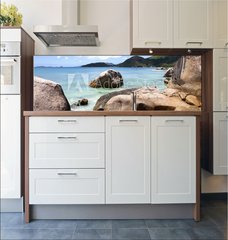 Fototapeta do kuchyn flie 180 x 60  beach in Seychelles islands, 180 x 60 cm