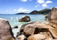 Fototapeta184 x 128  beach in Seychelles islands, 184 x 128 cm