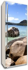 Samolepka na lednici flie 80 x 200  beach in Seychelles islands, 80 x 200 cm