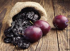 Samolepka flie 100 x 73, 70640969 - Prunes with plums in small sack - Slivky se vestkami v malm pytli