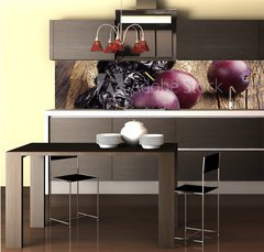 Fototapeta do kuchyn flie 260 x 60, 70640969 - Prunes with plums in small sack