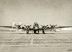 Fototapeta vliesov 100 x 73, 70974591 - Old bomber front view - Pohled zepedu na star bombardr