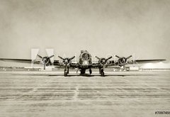 Fototapeta145 x 100  Old bomber front view, 145 x 100 cm