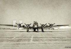 Fototapeta pltno 174 x 120, 70974591 - Old bomber front view