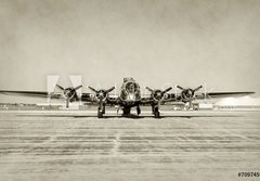Fototapeta184 x 128  Old bomber front view, 184 x 128 cm