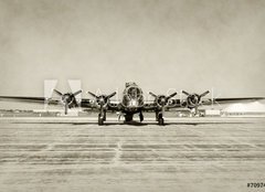 Fototapeta papr 254 x 184, 70974591 - Old bomber front view - Pohled zepedu na star bombardr