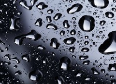Samolepka flie 100 x 73  abstract water drops on polished stainless steel surface, 100 x 73 cm