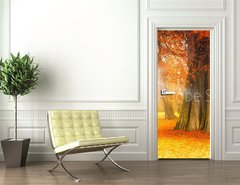 Samolepka na dvee flie 90 x 220  golden october, 90 x 220 cm