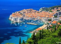 Fototapeta160 x 116  A panoramic view of the walled city, Dubrovnik Croatia, 160 x 116 cm