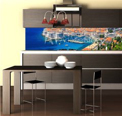 Fototapeta do kuchyn flie 260 x 60  A panoramic view of the walled city, Dubrovnik Croatia, 260 x 60 cm