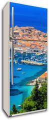 Samolepka na lednici flie 80 x 200, 71208436 - A panoramic view of the walled city, Dubrovnik Croatia