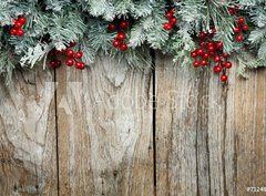 Fototapeta papr 360 x 266, 71248012 - Christmas fir tree on wooden background