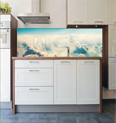 Fototapeta do kuchyn flie 180 x 60  Blue clouds and sky, 180 x 60 cm