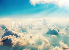 Fototapeta254 x 184  Blue clouds and sky, 254 x 184 cm
