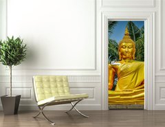 Samolepka na dvee flie 90 x 220  Buddha statue, 90 x 220 cm