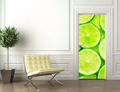 Samolepka na dvee flie 90 x 220  Lime Background, 90 x 220 cm