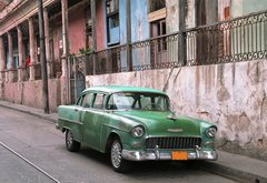 Fototapeta174 x 120  classic car  la havana  Cuba, 174 x 120 cm