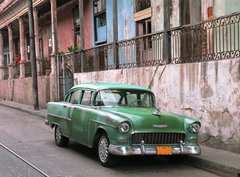 Fototapeta360 x 266  classic car  la havana  Cuba, 360 x 266 cm