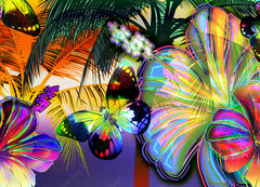 Samolepka flie 200 x 144, 7162456 - sunset beach