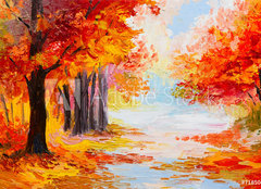 Fototapeta papír 160 x 116, 71850437 - Oil painting landscape - Olejomalba krajina