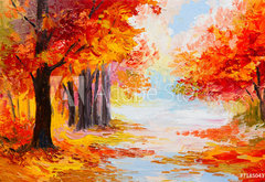 Fototapeta pltno 174 x 120, 71850437 - Oil painting landscape