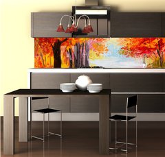 Fototapeta do kuchyn flie 260 x 60, 71850437 - Oil painting landscape