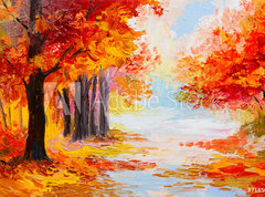 Samolepka flie 270 x 200, 71850437 - Oil painting landscape