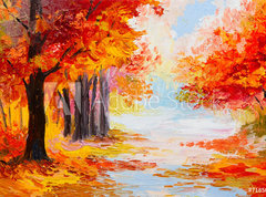 Fototapeta pltno 330 x 244, 71850437 - Oil painting landscape