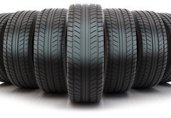 Fototapeta174 x 120  Group of automotive tires, 174 x 120 cm