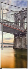 Samolepka na lednici fólie 80 x 200, 72094444 - Brooklyn Bridge over the East River in New York City - Brooklynský most přes řeku East v New Yorku