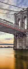 Samolepka na dvee flie 90 x 220, 72094444 - Brooklyn Bridge over the East River in New York City