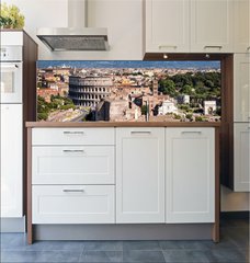 Fototapeta do kuchyn flie 180 x 60, 72183112 - Ariel view of Rome: including the Colosseum and Roman Forum..